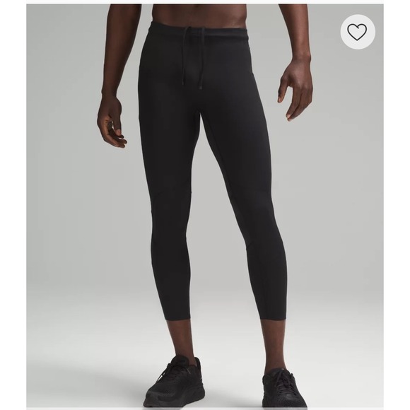 Lululemon Mens Surge Tight 22" Nulux Black Sz Medium Running Workout M5A14S - Picture 1 of 9